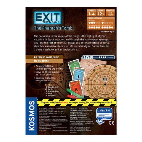 Exit: The Pharaoh's Tomb - Back